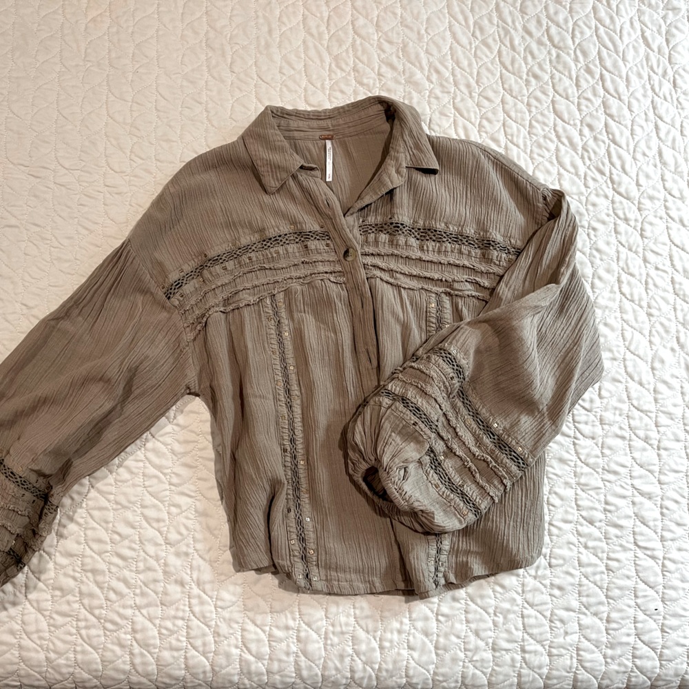 Tan Women’s Blouse, Free People